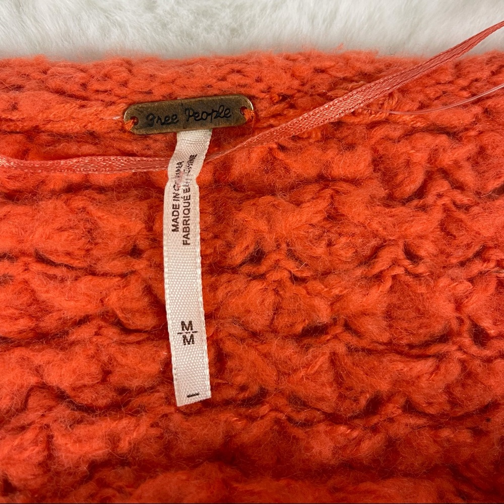 Free People Crashing Waves Red Sweater - Picture 3 of 12